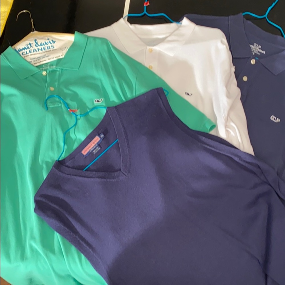 !LOT! XL Vineyard Vines Polos and Vest!